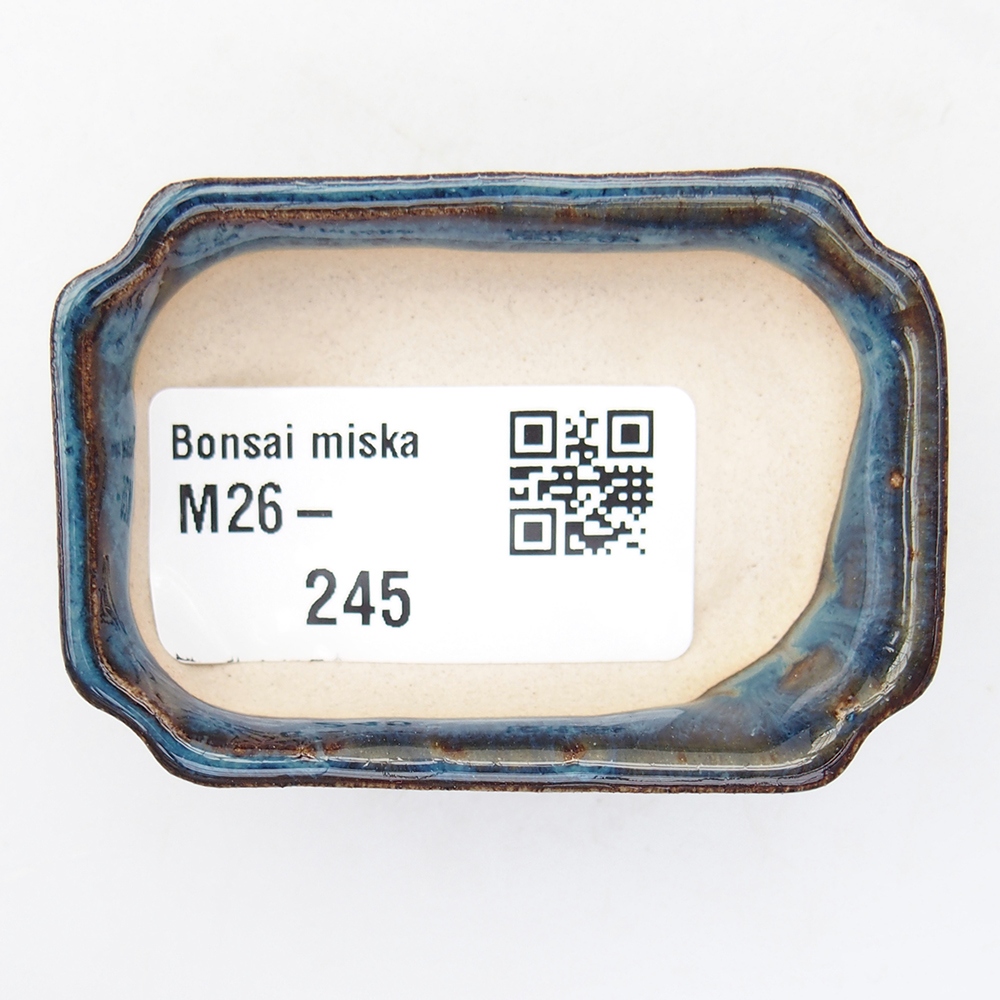 Mini bonsai tál 6 x 4 x 1,5 cm, kék színben