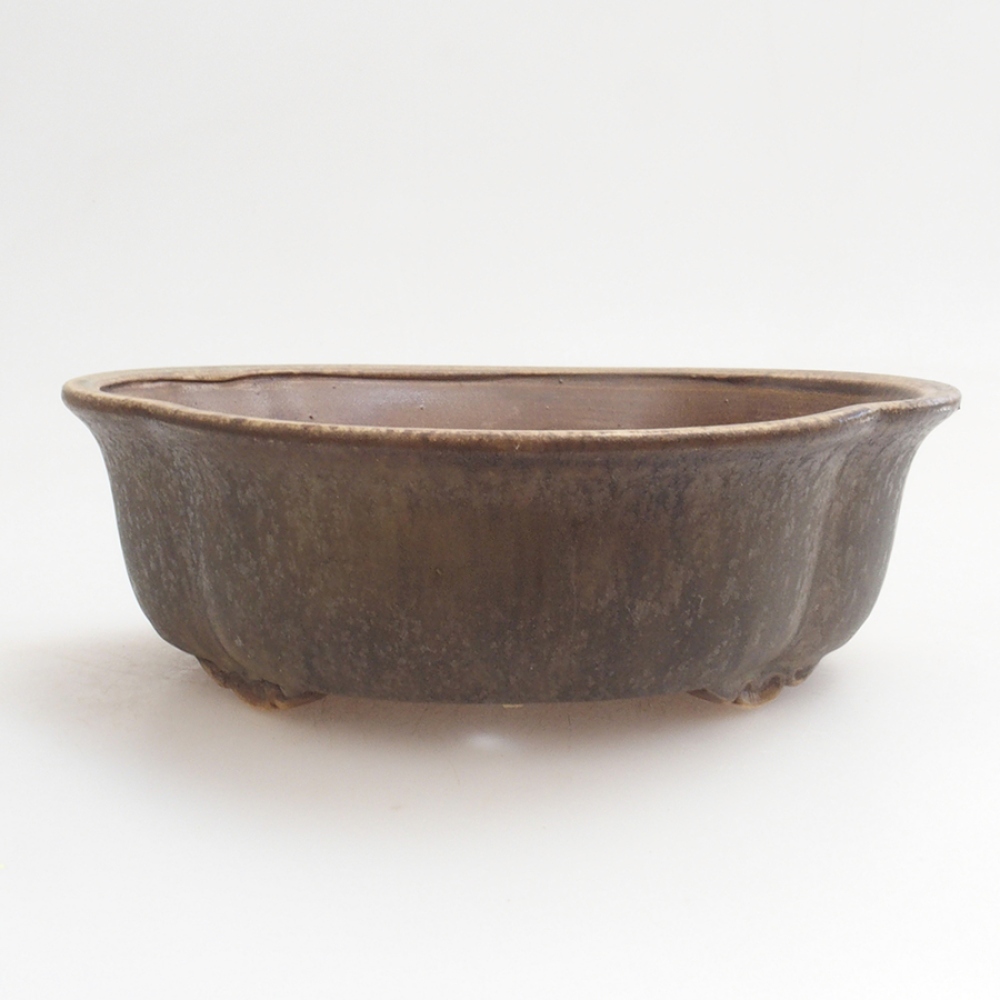 kerámia bonsai tál 10 x 8,5 x 4 cm, barna