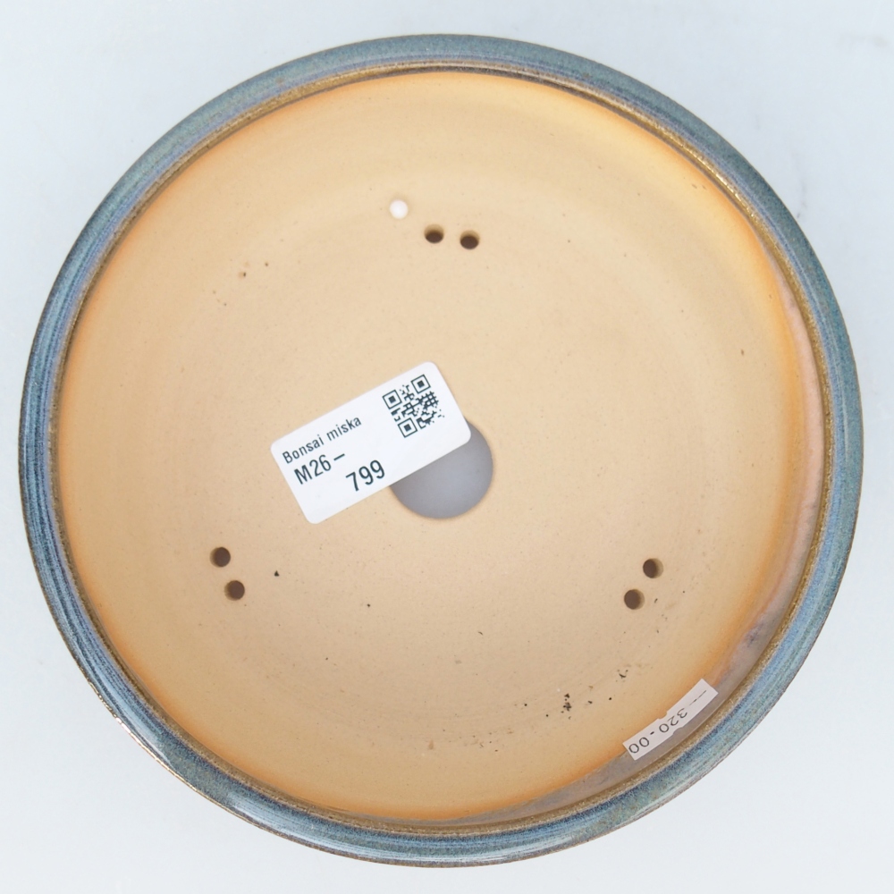 kerámia bonsai tál 15,5 x 15,5 x 5 cm, kék-szürke