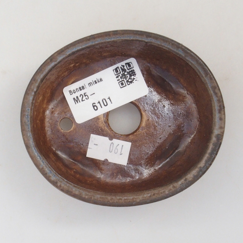 kerámia bonsai tál 10 x 8,5 x 4 cm, barna