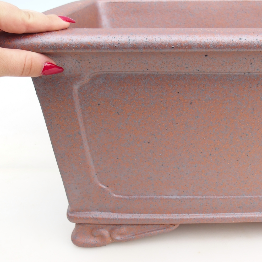 kerámia bonsai tál 51 x 38 x 21 cm , fém színű - CSAK SZEMÉLYES ELSZÁLLÍTÁS vagy raklapos szállítás