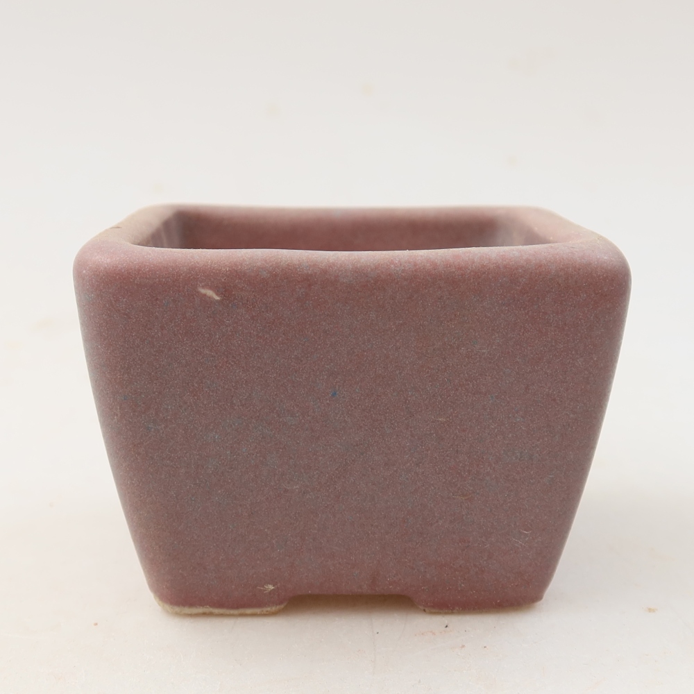 kerámia bonsai tál 6,5 x 6,5 x 5 cm, lila színben
