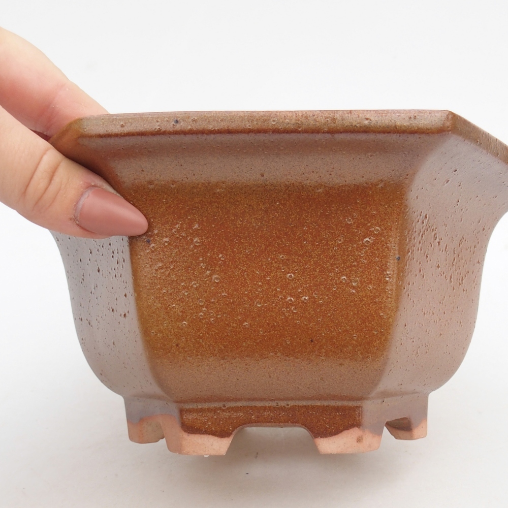 kerámia bonsai tál 18,5 x 16,5 x 9 cm, barna