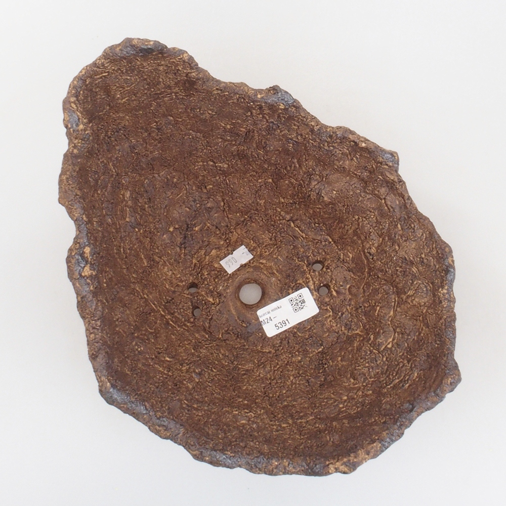 Kerámia kagyló 22 x 20 x 20,5 cm , színe barna