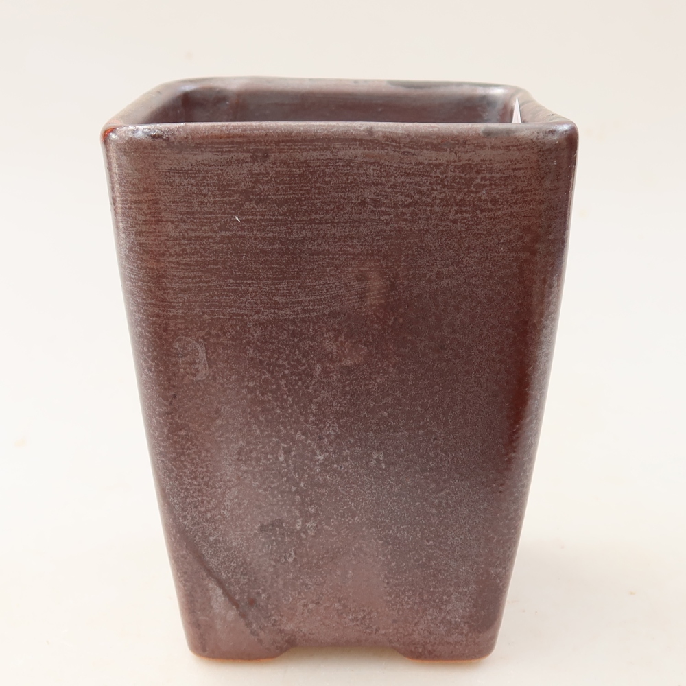 kerámia bonsai tál 8,5 x 8,5 x 11 cm, barna