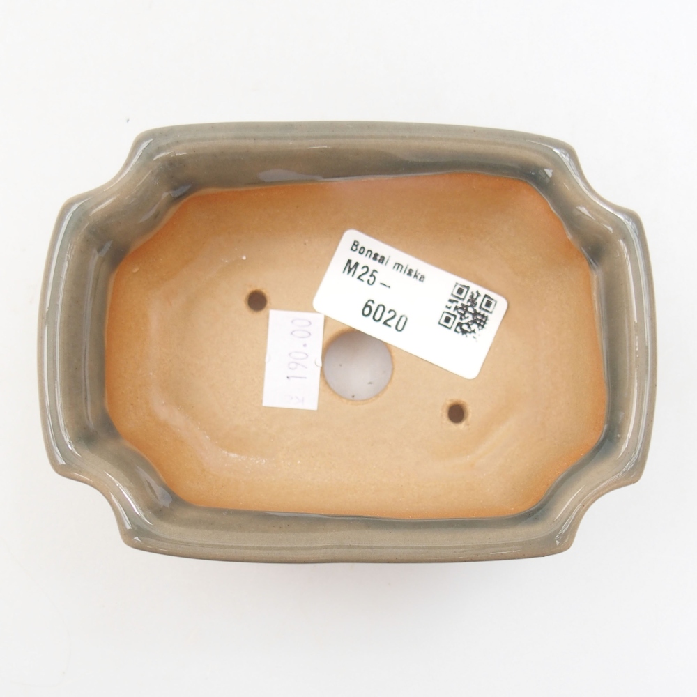 kerámia bonsai tál 22 x 17 x 5 cm, zöld