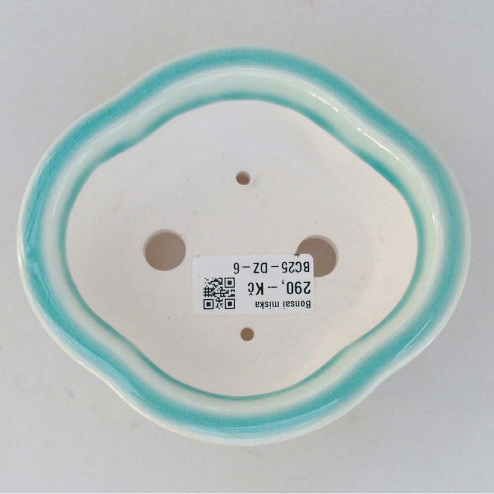 kerámia bonsai tál 13 x 12 x 5 cm, zöld