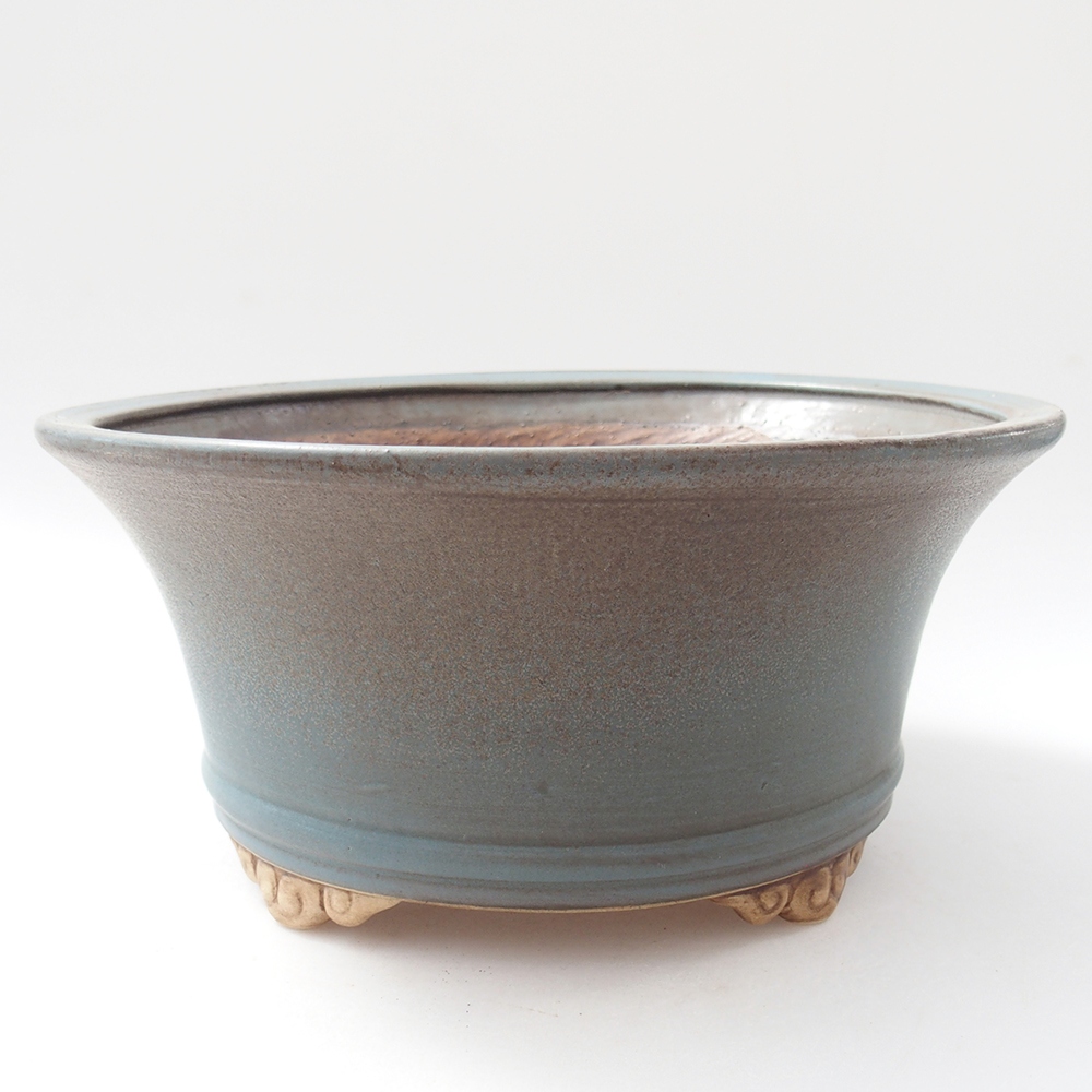 kerámia bonsai tál 24 x 24 x 11,5 cm, kék színben