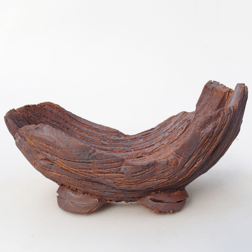 Kerámia kagyló 16 x 10,5 x 8,5 cm , színe barna