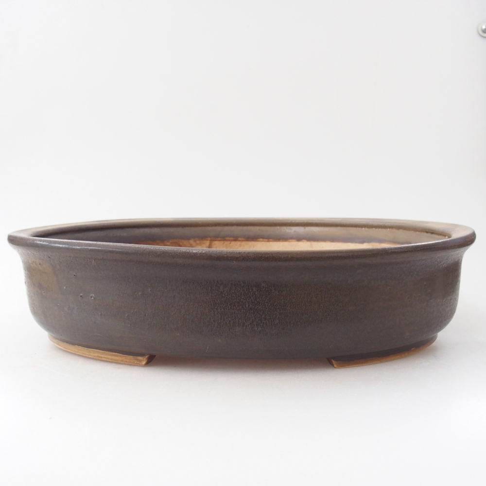 kerámia bonsai tál 32,5 x 28 x 7 cm, barna