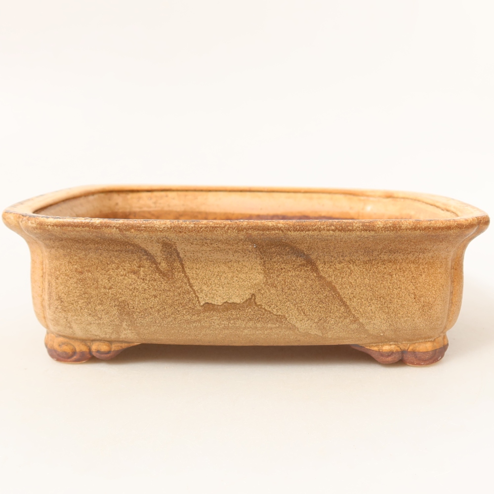 Kerámia bonsai tál, 19,5 x 17 x 6 cm, rózsaszín