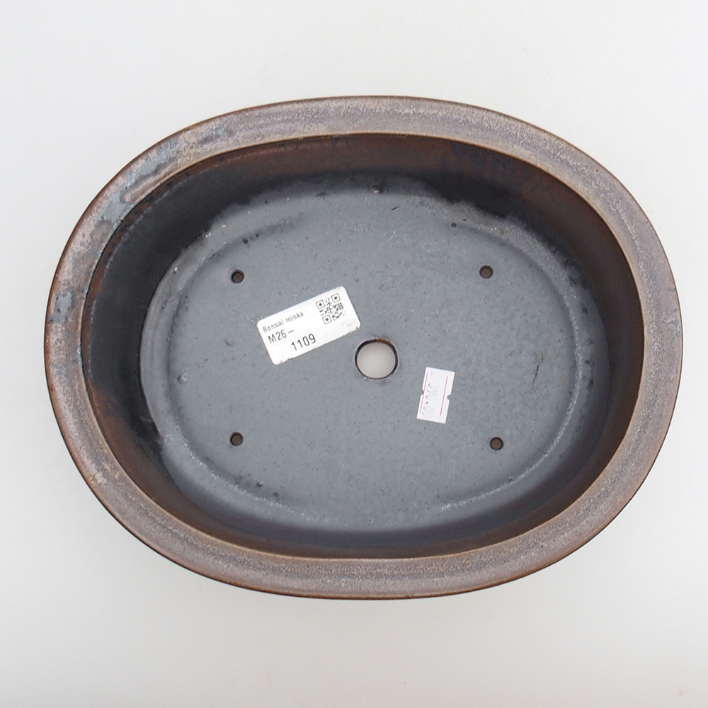 kerámia bonsai tál 23 x 19 x 7 cm, barna