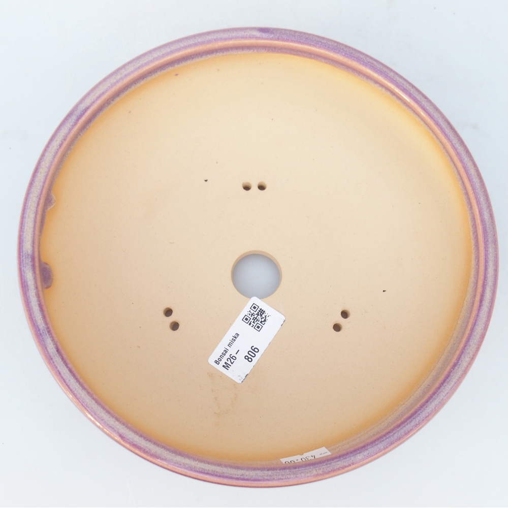 Kerámia bonsai tál 20,5 x 20,5 x 6,5 cm, lila színben