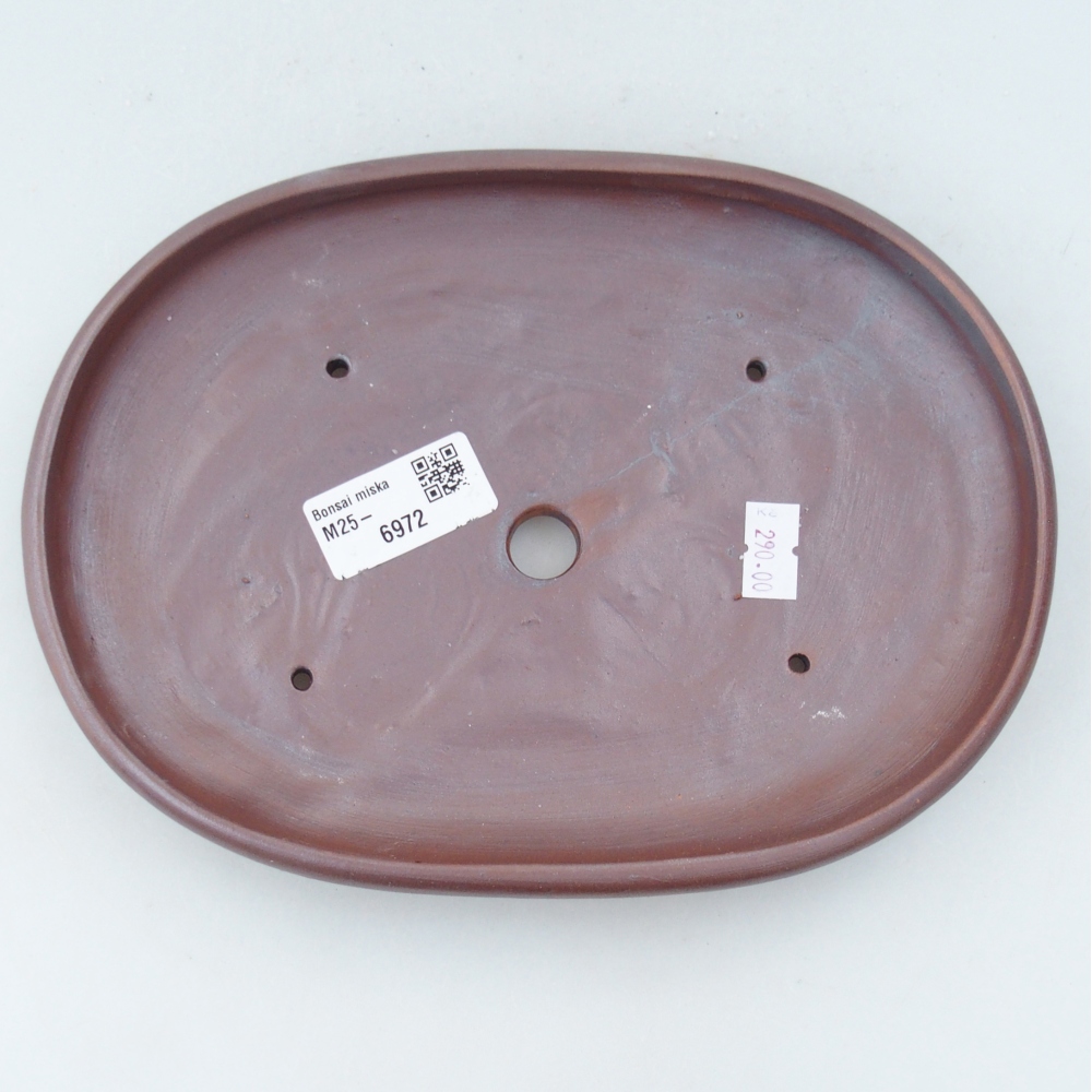 Kerámia bonsai tál 22,5 x 16,5 x 3 cm, fém színben