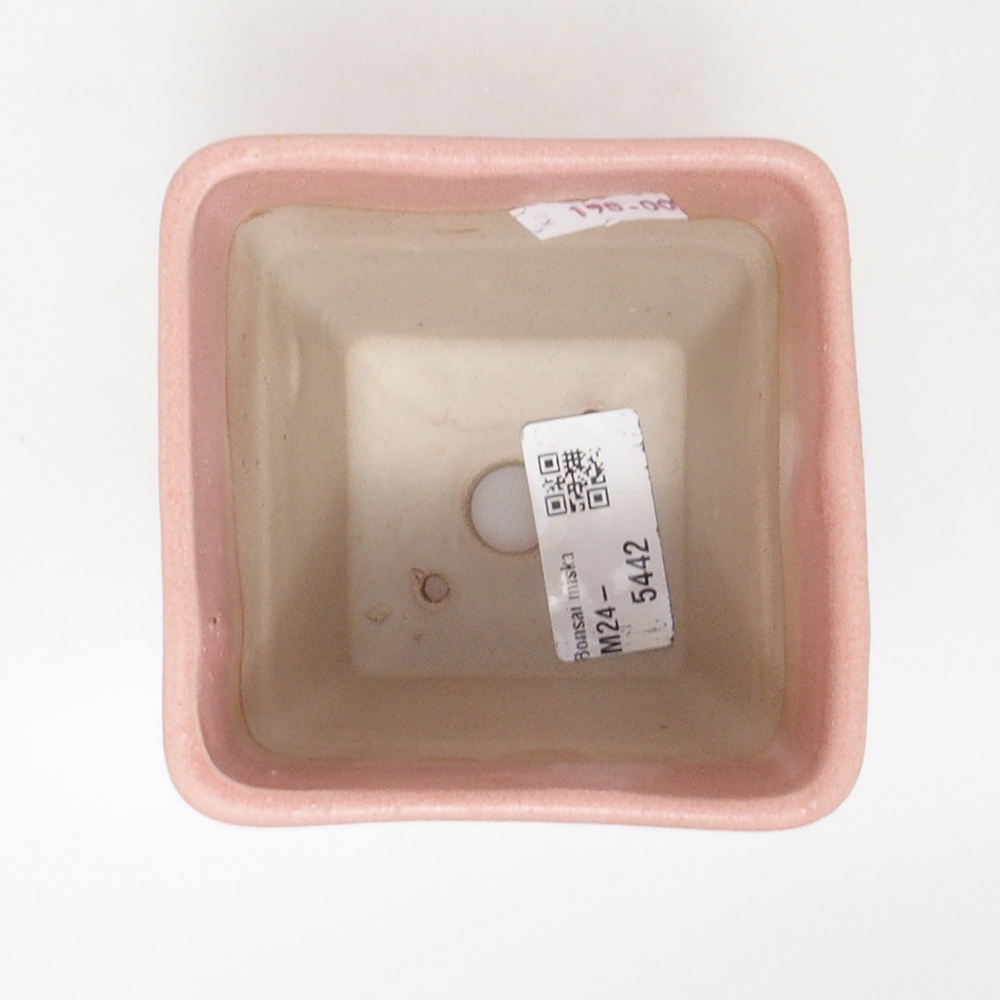 kerámia bonsai tál 8,5 x 8,5 x 11 cm, rózsaszínű