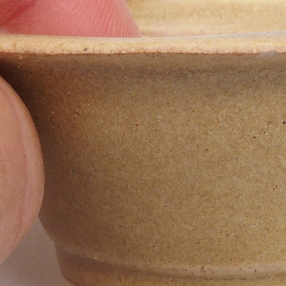 Mini bonsai tál 7 x 7 x 2,5 cm, barna