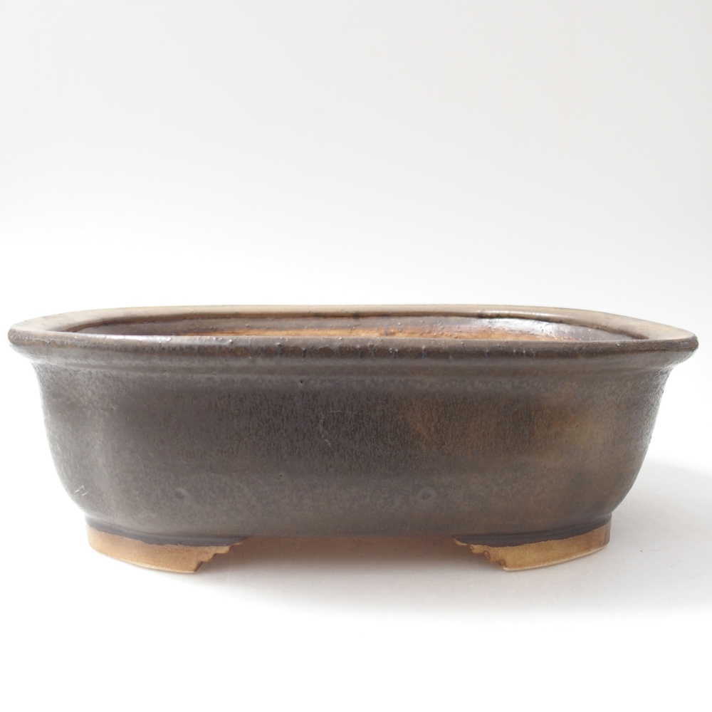 kerámia bonsai tál 25 x 21 x 8 cm, barna