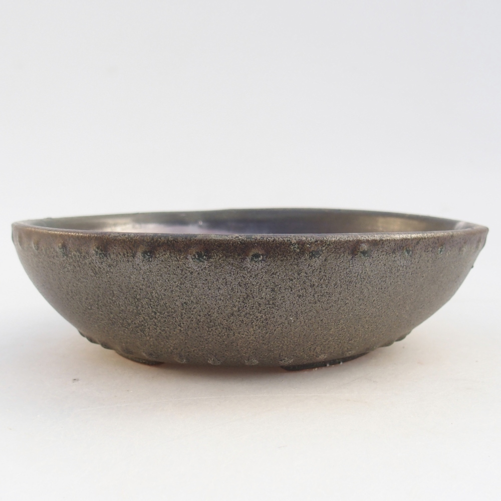 Kerámia bonsai tál 17,5 x 17,5 x 5 cm, szürke