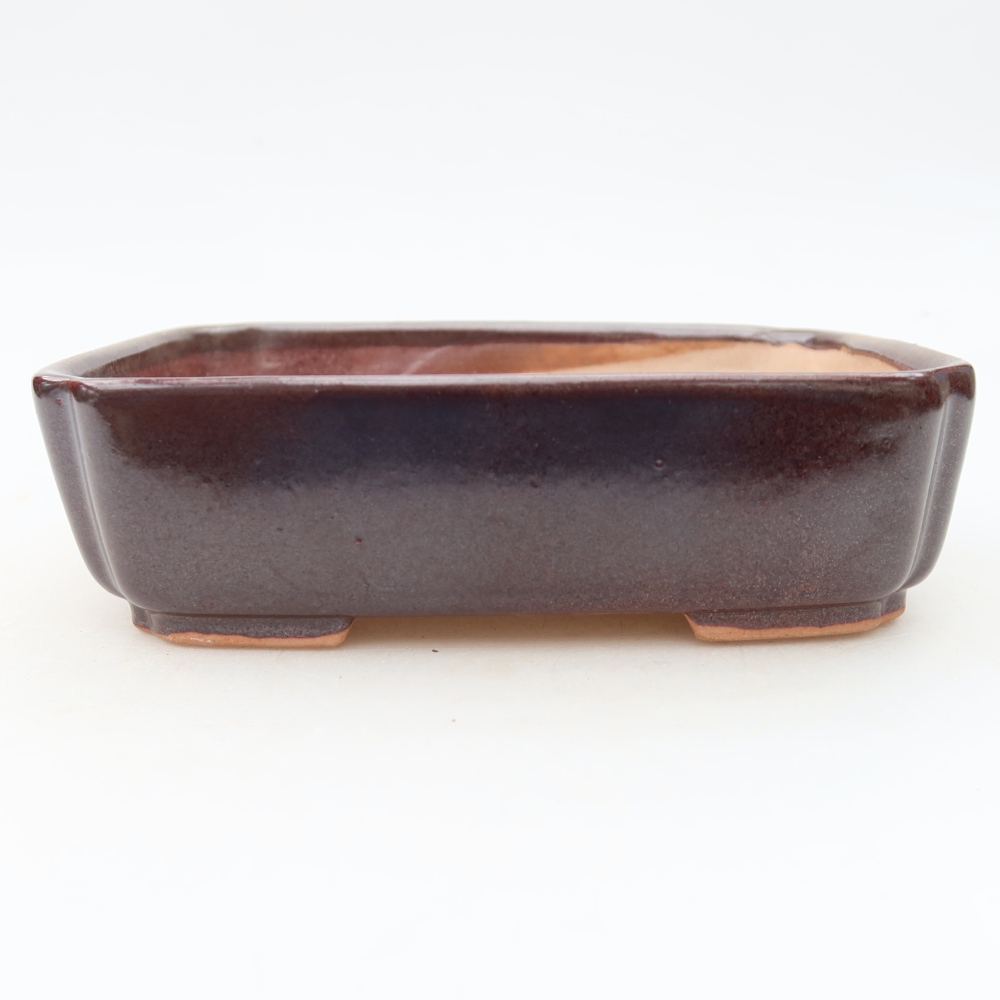 kerámia bonsai tál 15 x 12,5 x 4,5 cm, barna