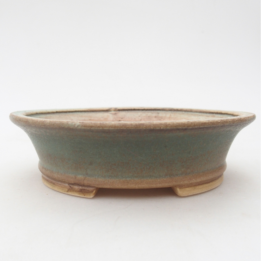 Kerámia bonsai tál 14,5 x 12,5 x 4 cm, zöld