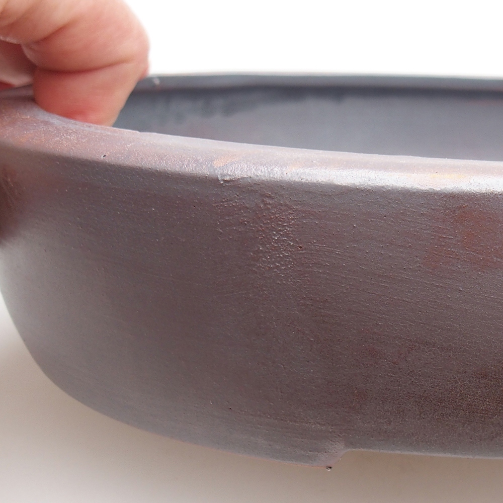 Kerámia bonsai tál 26 x 20 x 5 cm, fém színben