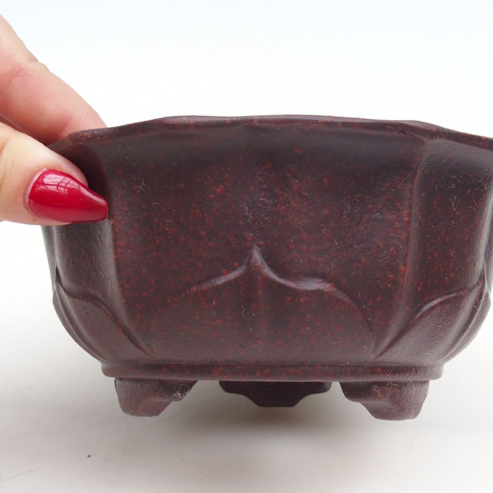 kerámia bonsai tál 15 x 15 x 6,5 cm, barna