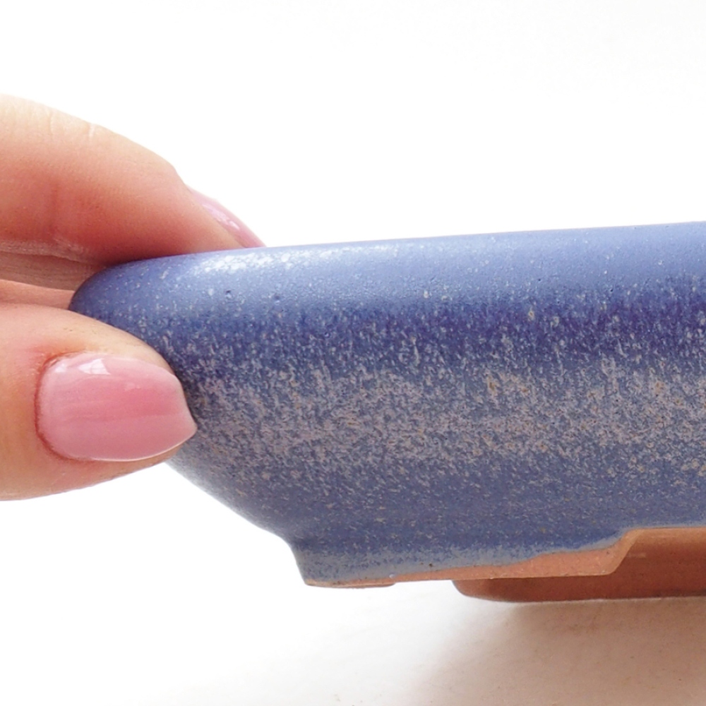 kerámia bonsai tál 17 x 13,5 x 3,5 cm, kék színben