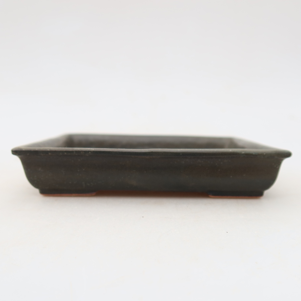 Kerámia bonsai-tál 13 x 10,5 x 2,5 cm, szín: szürke
