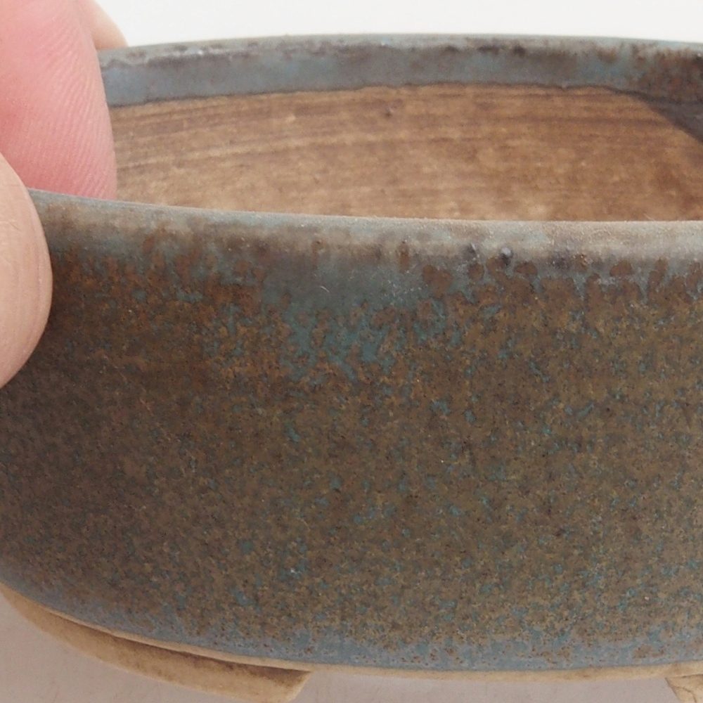 kerámia bonsai tál 10 x 8,5 x 4 cm, barna