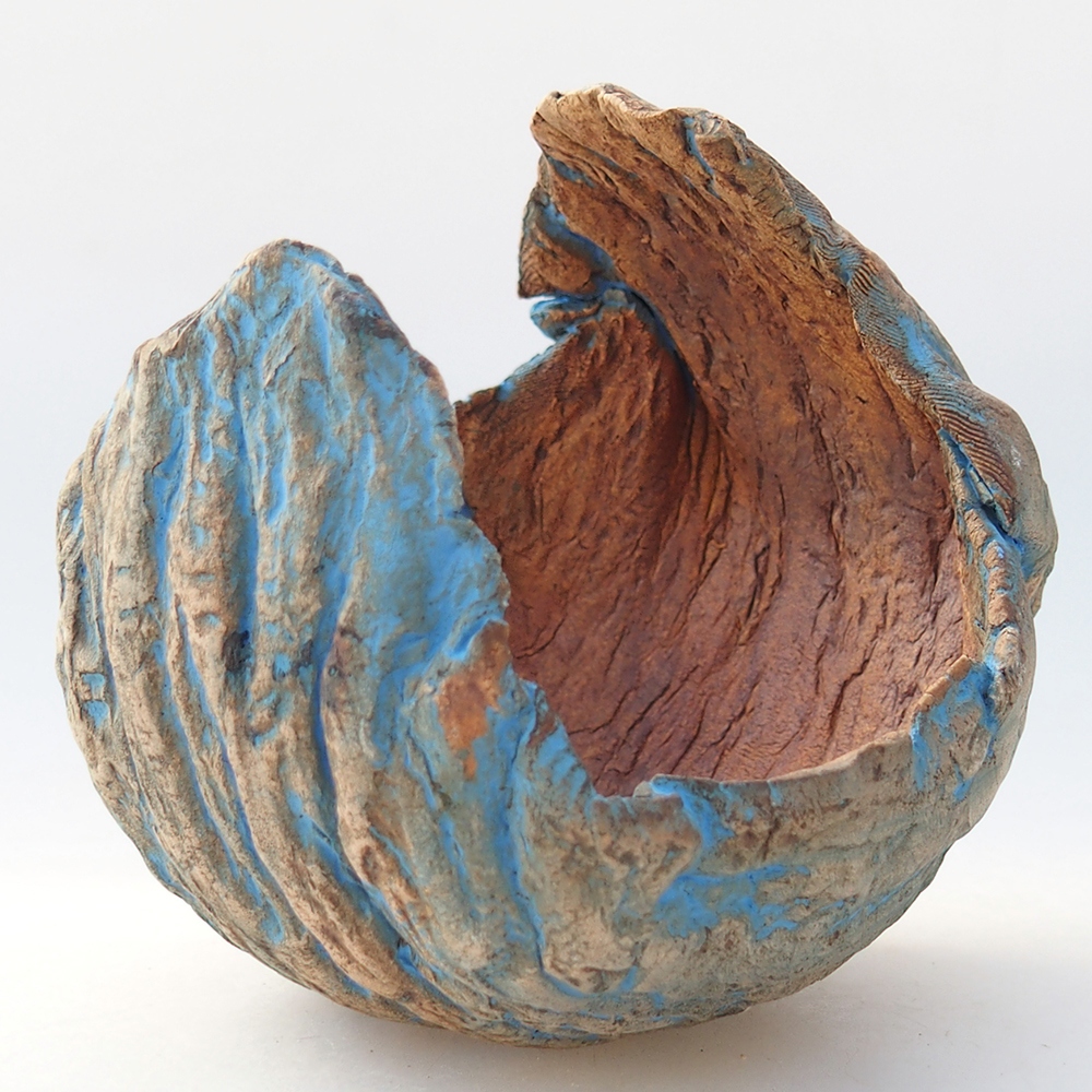 Kerámia kagyló 10 x 8,5 x 10 cm , sárga