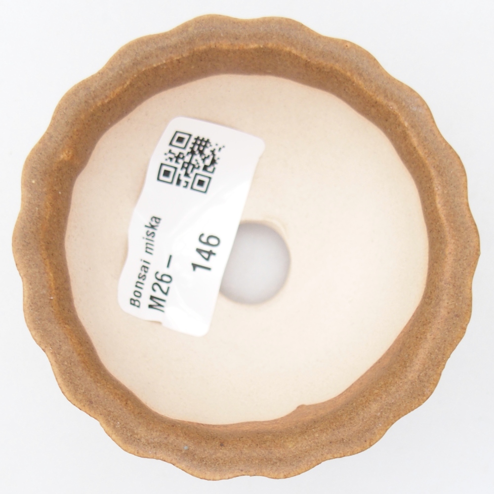 Mini bonsai tál 7,5 x 7,5 x 3,5 cm, barna