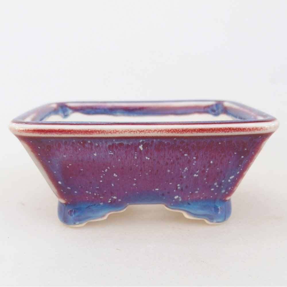 Mini bonsai tál 8,5 x 7,5 x 4 cm, lila színben