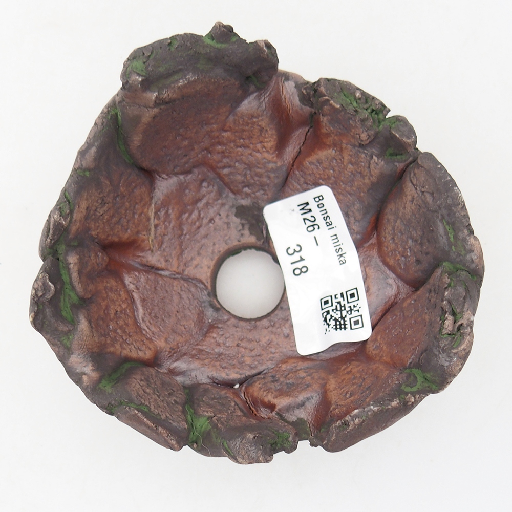 Kerámia kagyló 9,5 x 8,5 x 6 cm , zöld színű