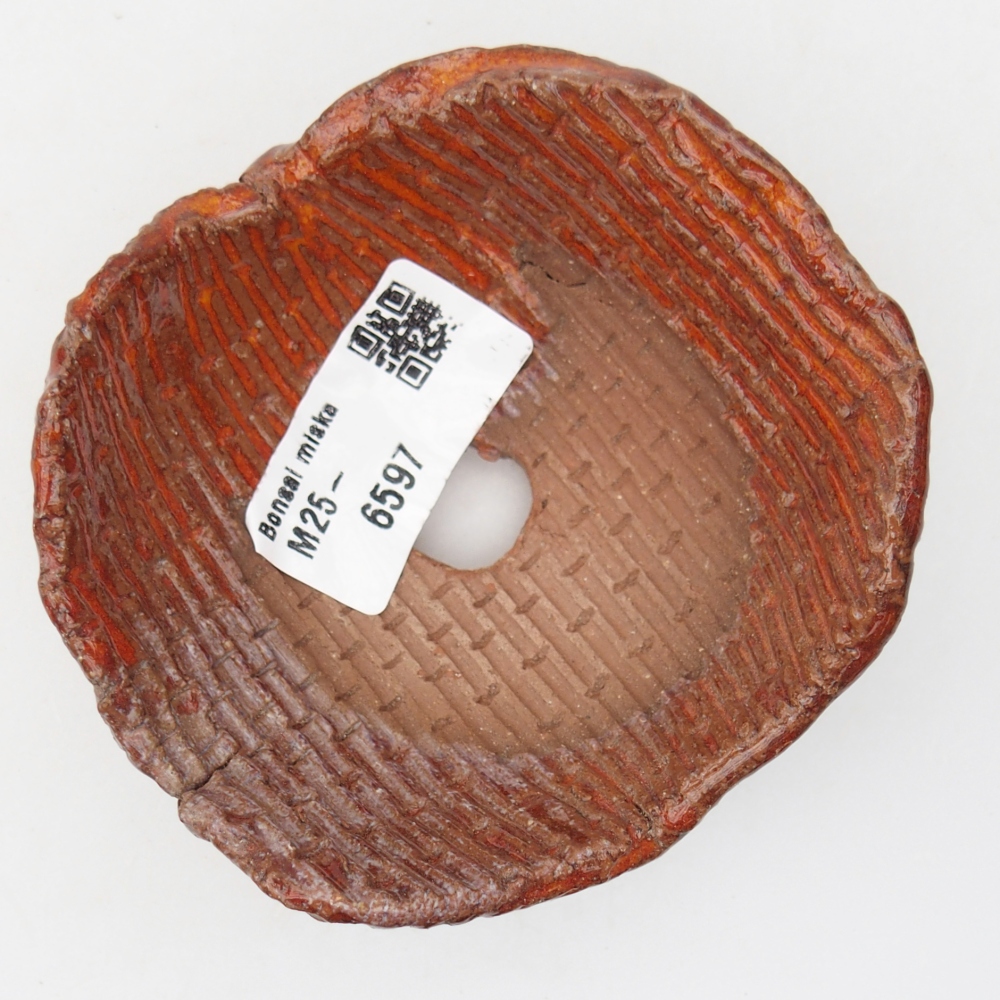 Kerámia kagyló 9 x 9 x 5 cm , narancssárga színű