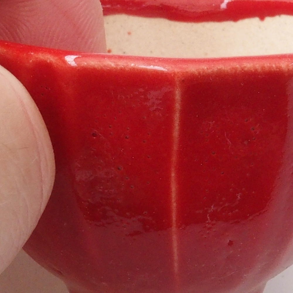 Mini bonsai tál 5 x 5 x 3 cm, piros színben