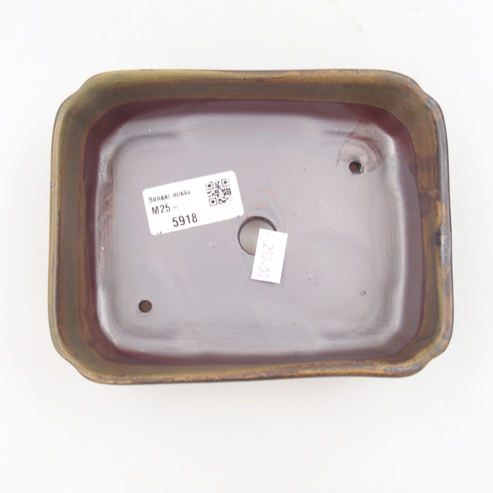 kerámia bonsai tál 22 x 17 x 5 cm, zöld