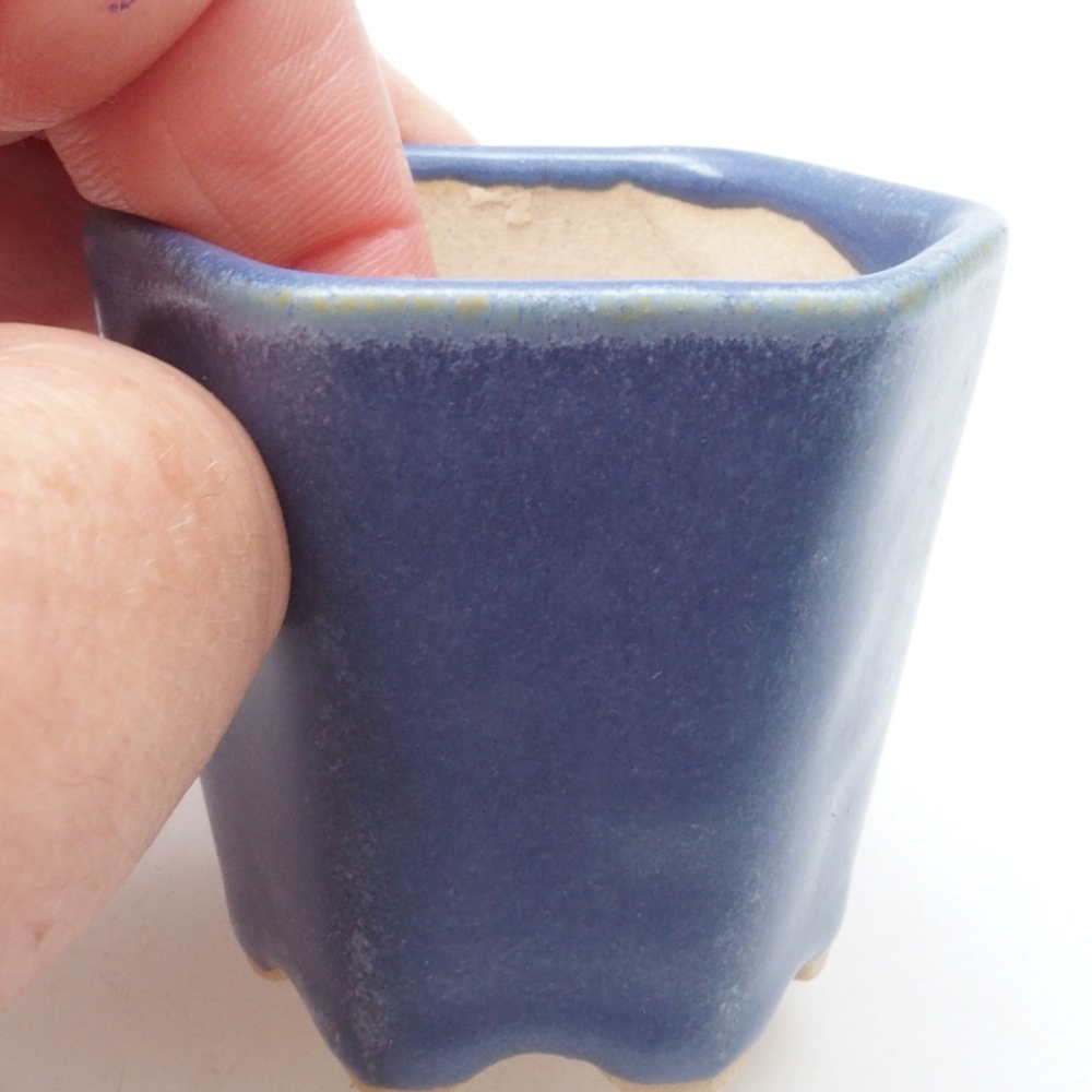 Mini bonsai tál 5 x 5 x 5 cm, kék színben