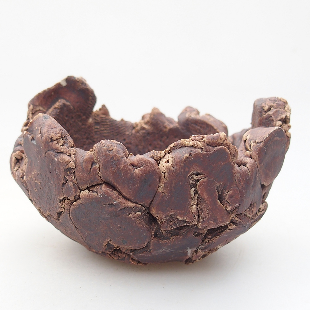 Kerámia kagyló 9 x 9 x 6 cm , színe barna