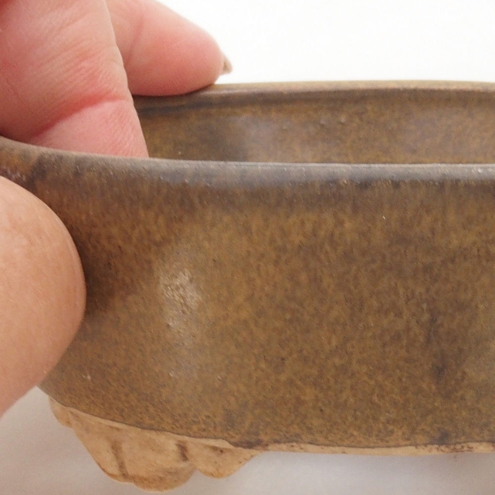 kerámia bonsai tál 10 x 8,5 x 4 cm, barna