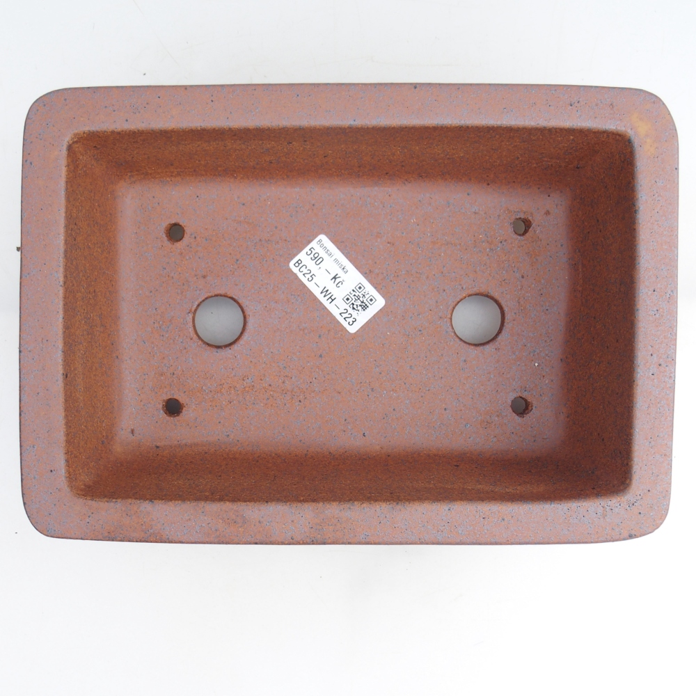 kerámia bonsai tál 24 x 17 x 7 cm, barna