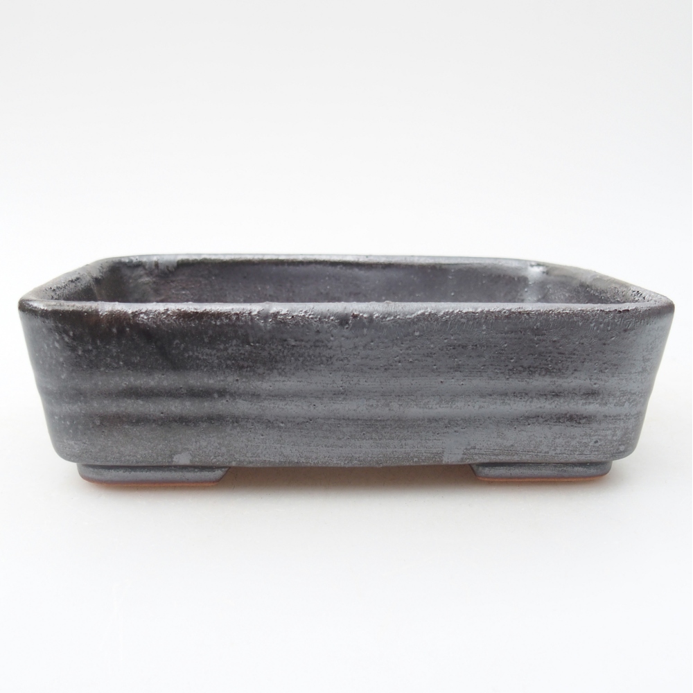 Kerámia bonsai tál 14,5 x 10,5 x 4,5 cm, fém színben