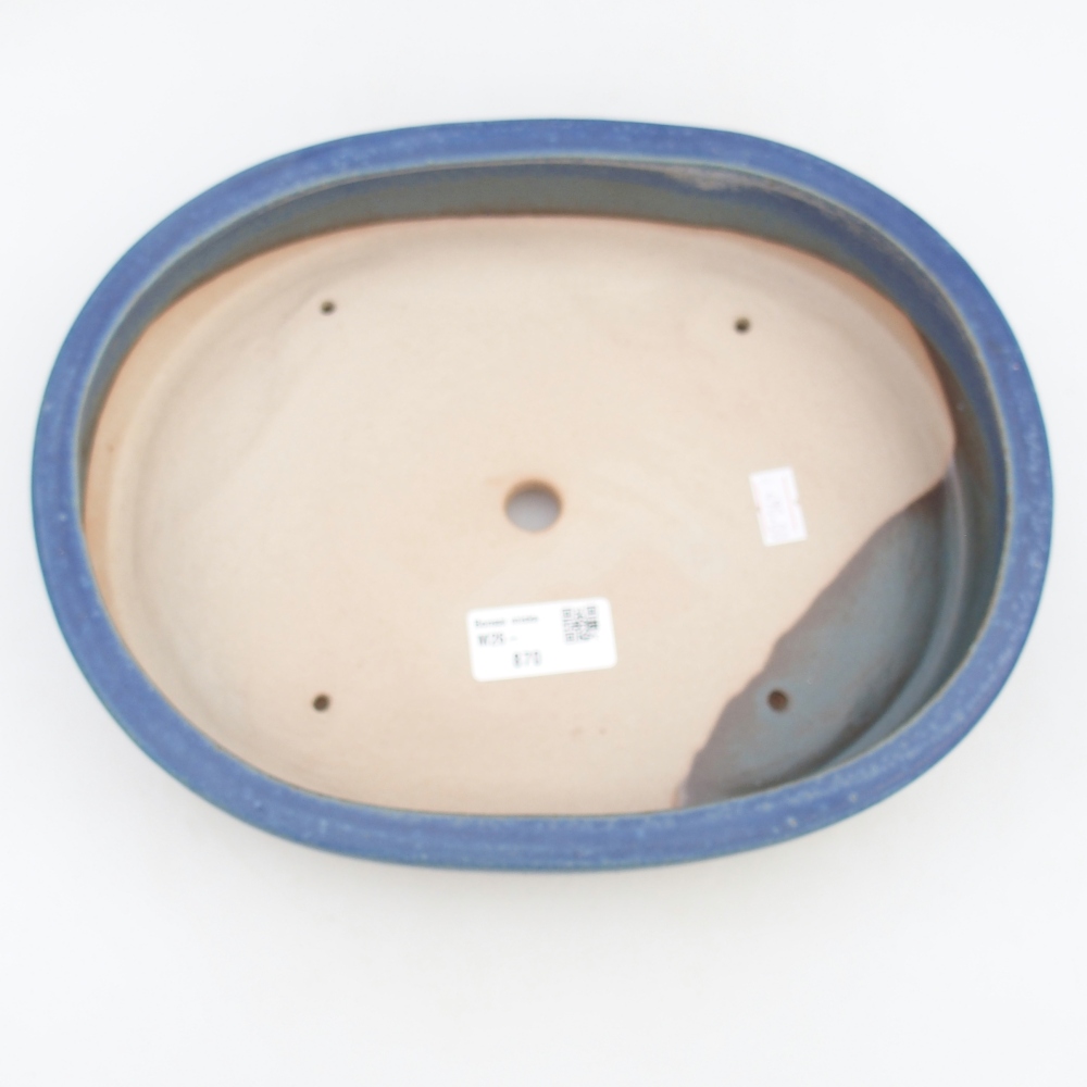 kerámia bonsai tál 26,5 x 21 x 5 cm, kék színben