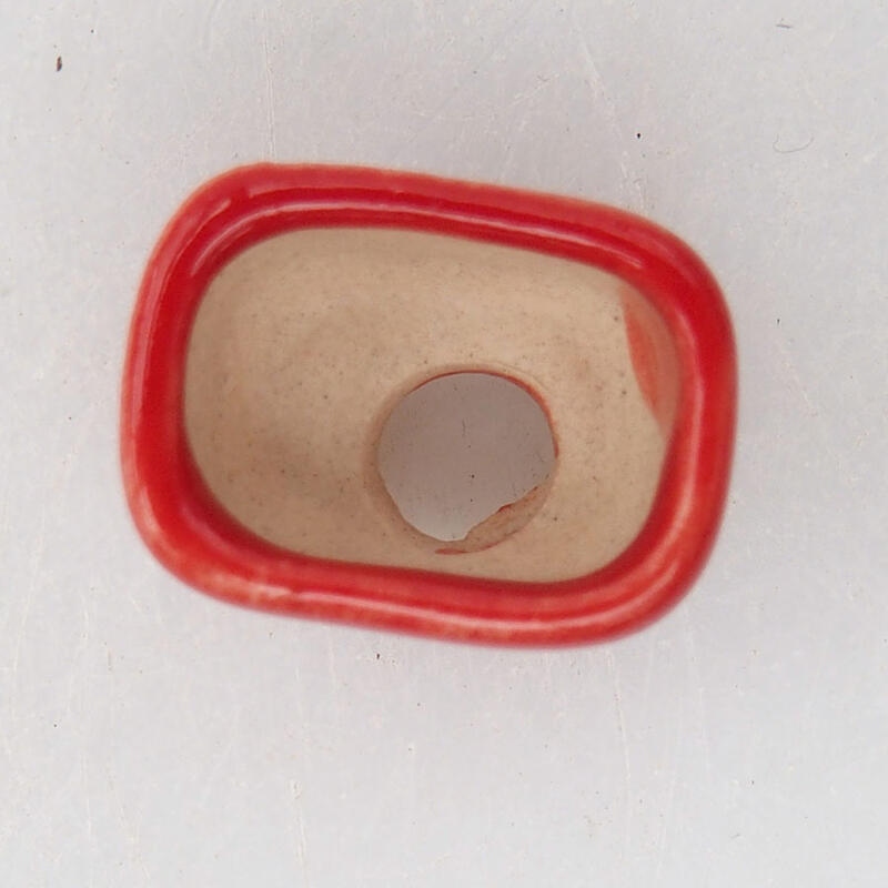 Mini bonsai tálka, 1,5 × 1 × 1 cm, piros színű