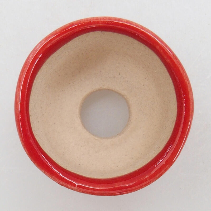 Mini bonsai tál 2,5 x 2,5 x 2 cm, piros színben