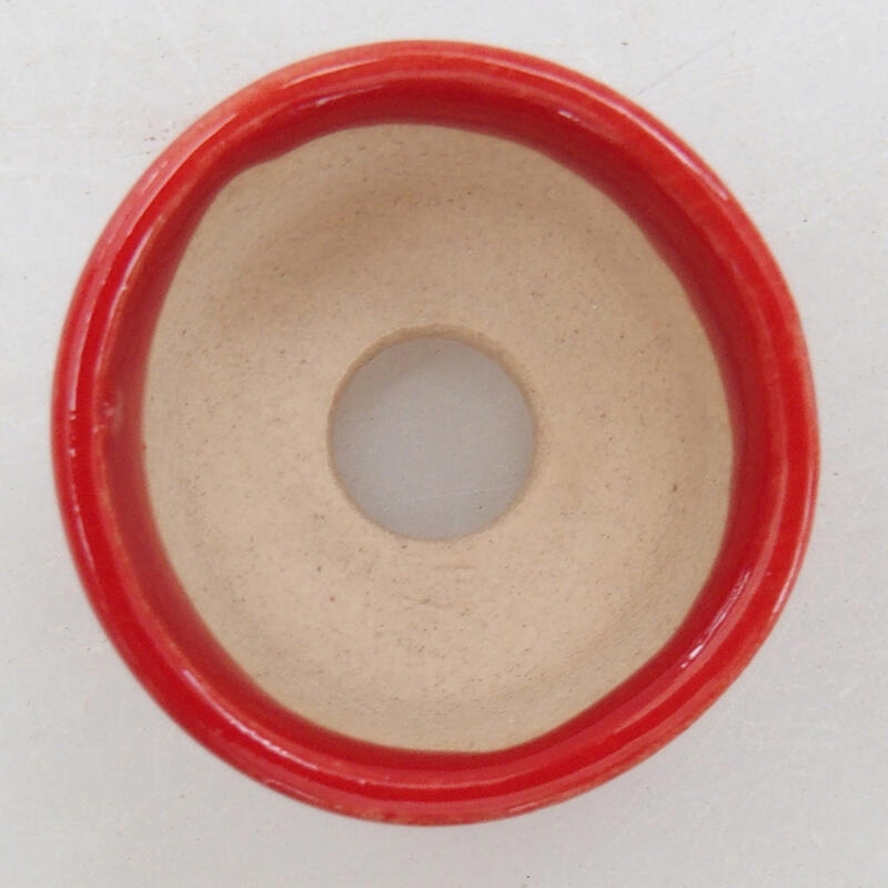 Mini bonsai tál 2,5 x 2,5 x 2 cm, piros színben