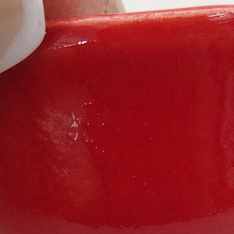 Mini bonsai tál 2,5 x 2,5 x 2 cm, piros színben