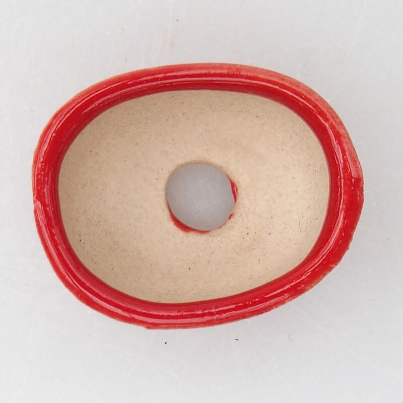 Mini bonsai tál 2,5 x 2 x 1 cm, piros színben