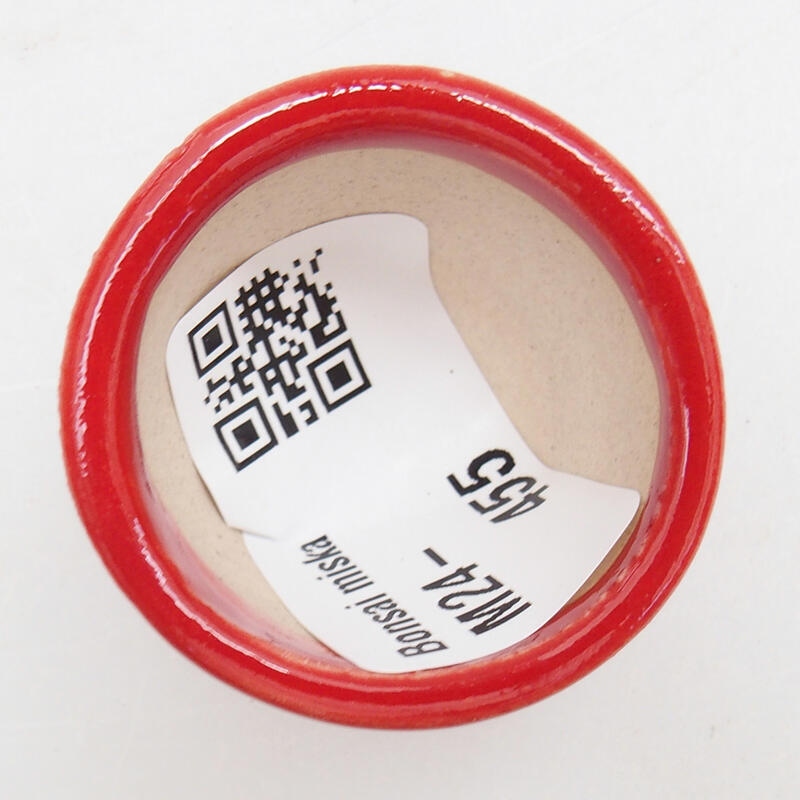 Mini bonsai tál 3,5 x 3,5 x 2,5 cm, piros színben