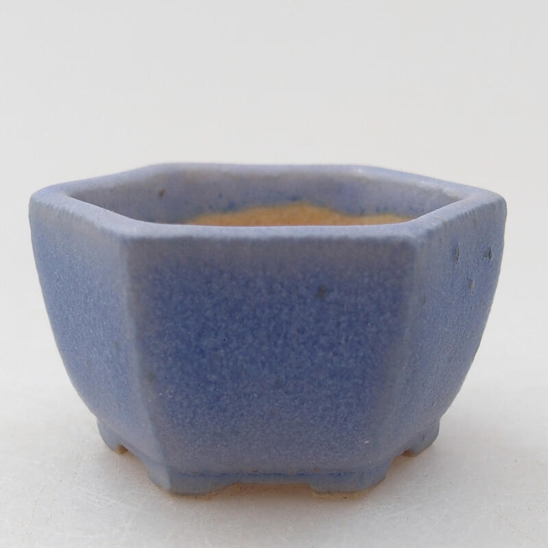 Mini bonsai tál 3,5 x 3,5 x 2,5 cm, kék színben