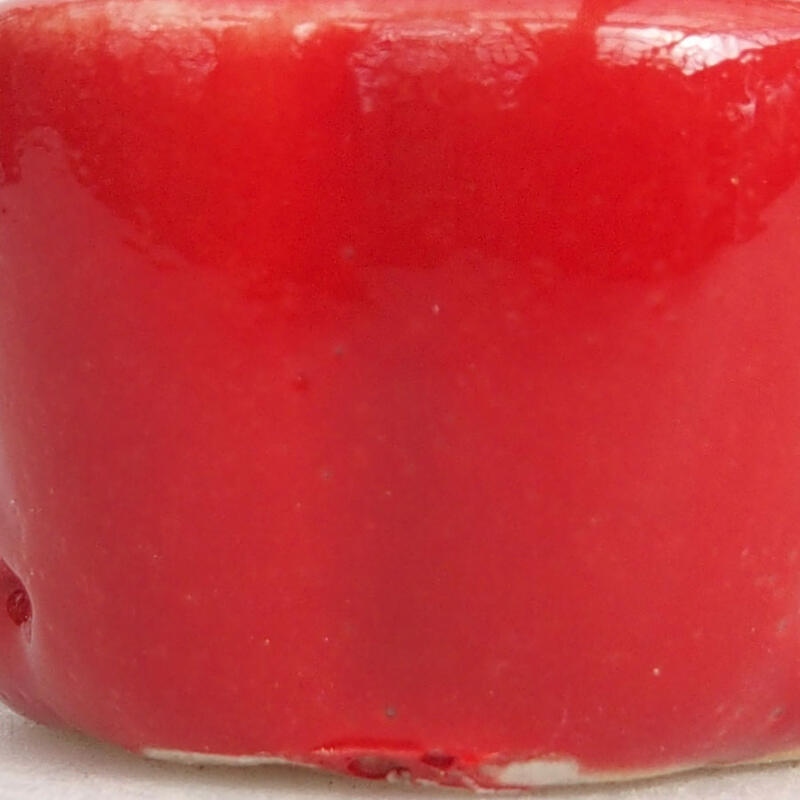 Mini bonsai tál 3,5 x 3,5 x 2 cm, piros színben